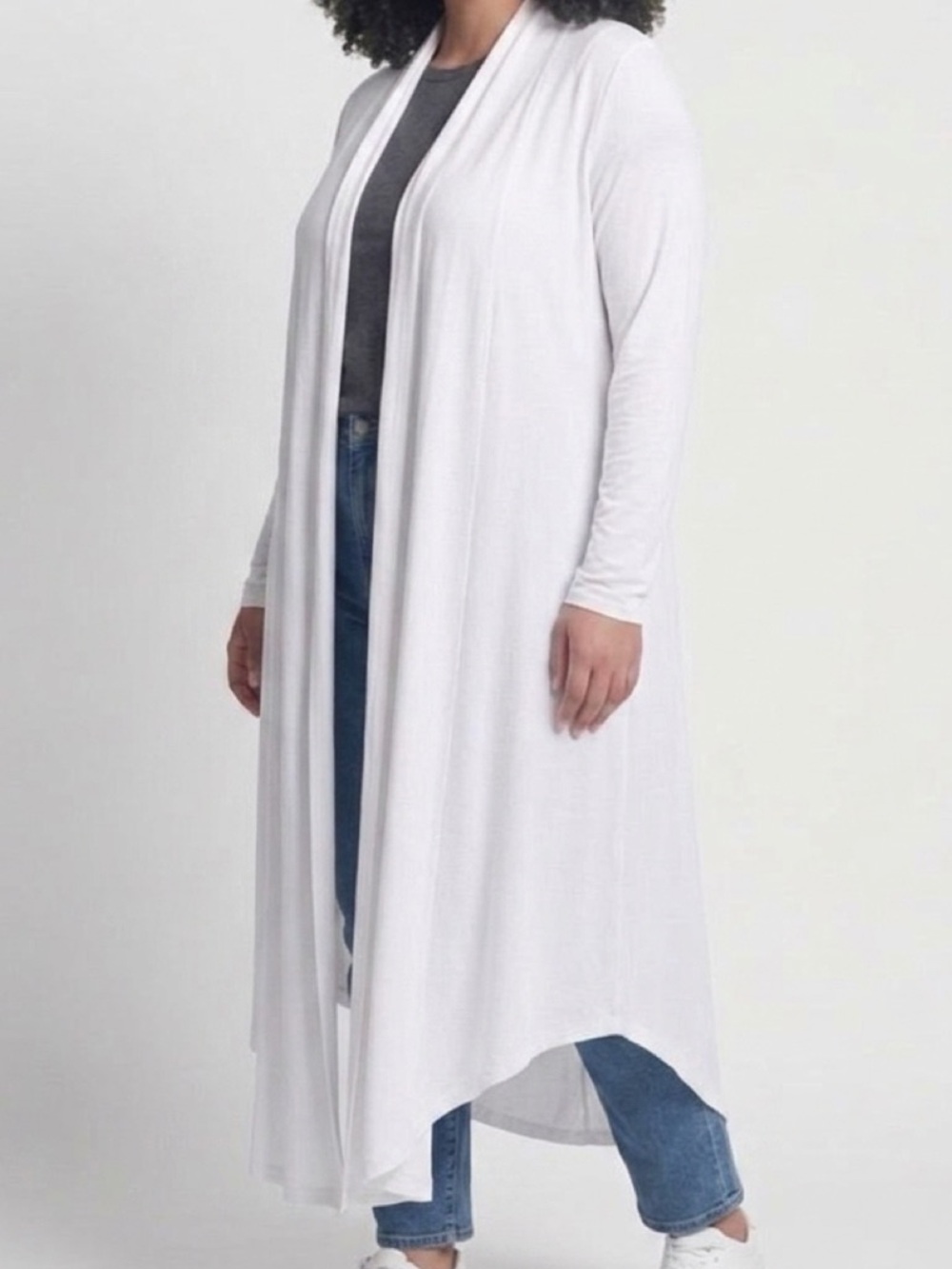 Nene Leakes White Ivory Light Weight Knit Cardigan No pockets